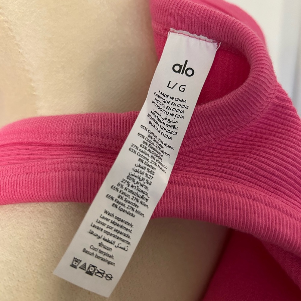 ALO Yoga Pink Halter Bodycon Midi Dress - Picture 5 of 5